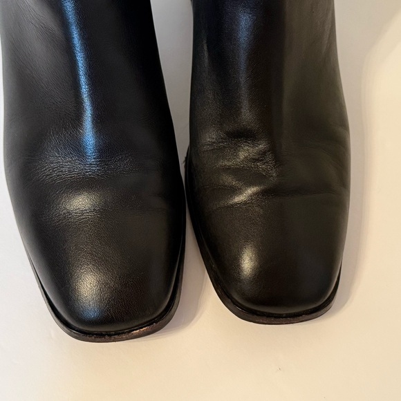 AQUATALIA SHOES ANKLE BOOTS BOOTIES BLACK LEATHER SUEDE SIDE ZIP ITALY SIZE 7 - Picture 5 of 13